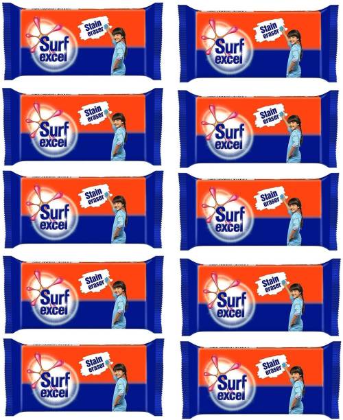 Surf excel Stain Remover (Pack of 10) Detergent Bar