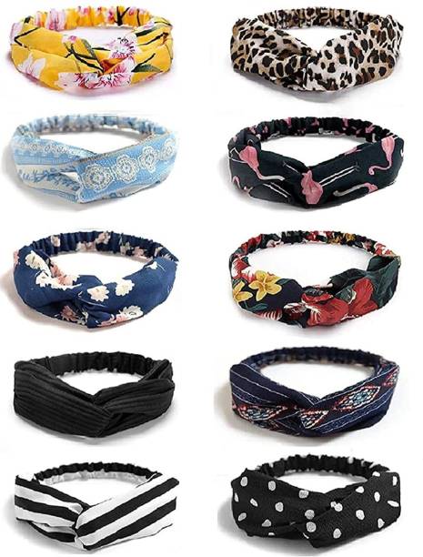Nia Creation Knot Headbands For Women/ girls multycolour ( pack of 6) Head Band