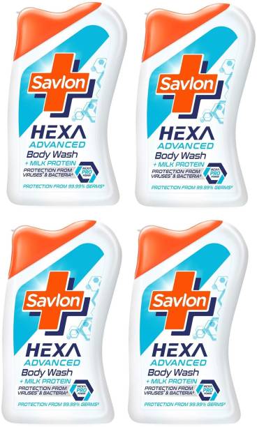 Savlon Hexa Advanced Body Wash with Milk Protein(215ml X4)