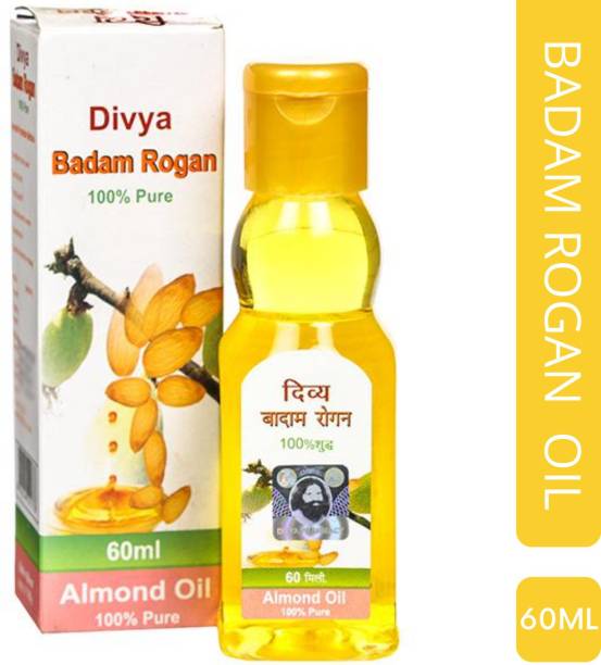 PATANJALI Badam Roghan - 60 ml Pack of 2 Almond Oil Plastic Bottle Almond Oil Plastic Bottle