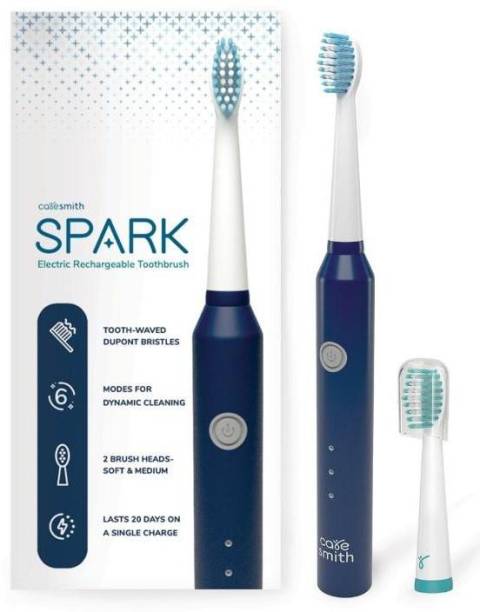 caresmith SPARK Electric Rechargeable Toothbrush (Blue) | 6 Operational Modes Electric Toothbrush Electric Toothbrush
