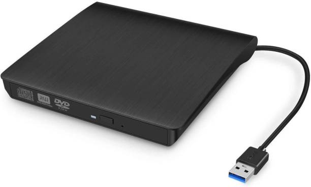 Cezo External USB 3.0 Portable Slim CD/DVD-ROM +-R-R-RW Burner Writer for Laptop Desktop Notebook Windows and Mac OS External DVD Writer