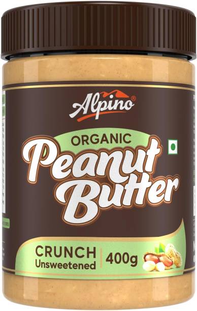 ALPINO Organic Natural High Protein Peanut Butter Crunchy 400 g