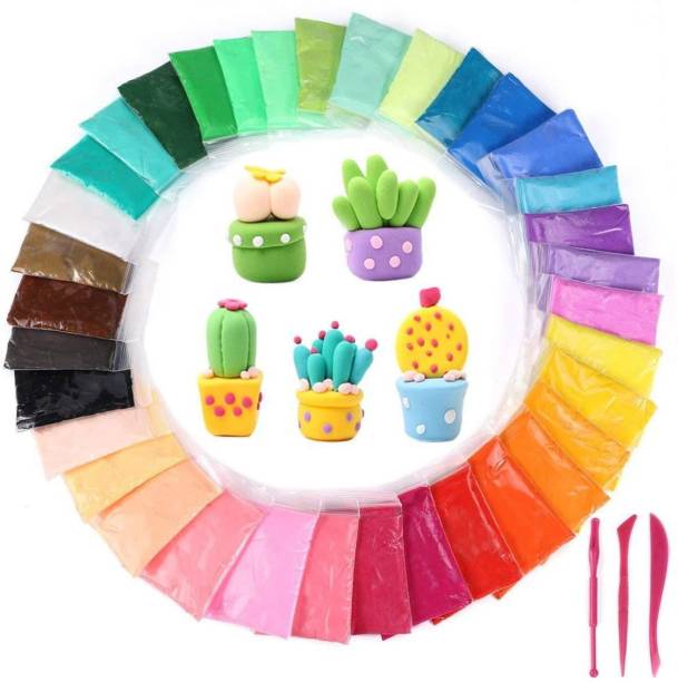 Ridni DIY Super Light Modeling Air Dry Magic Clay Plasticine with Tools for Kids/Teens Children Play Non Toxic Dough Art Clay