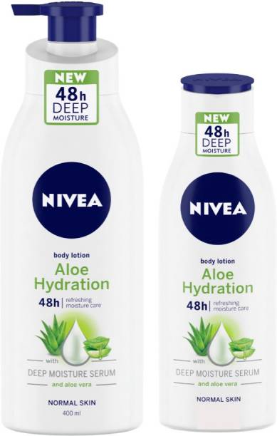 NIVEA Women Combo, Aloe Hydration with Aloe Vera, 400 ml, Aloe Hydration with Aloe Vera, 120 ml