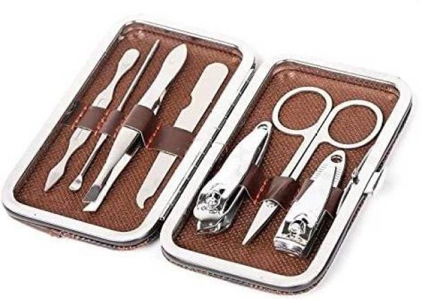 Lenon Beauty Manicure And Pedicure Compact Handy Tool Set With Lather Storage Pouch Personal Care Grooming Kit