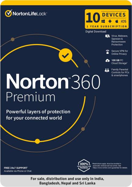 Norton 360 Premium 10 PC PC 1 Year Total Security (Emai...