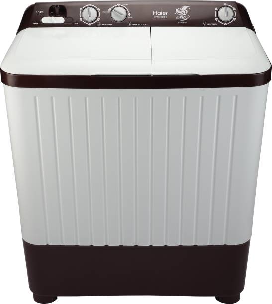 Haier 6.5 kg Semi Automatic Top Load White, Maroon