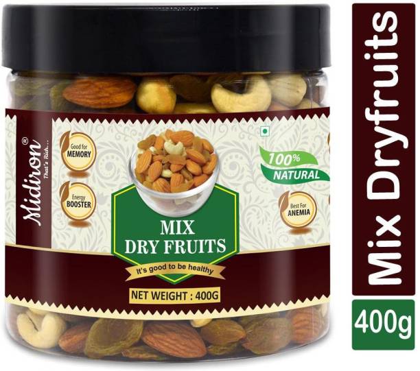 Midiron Mix Dryfruits, Nuts and Dry fruits, Almonds, Cashews, Raisins