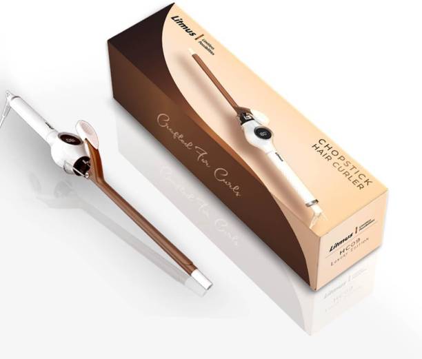Litmus Professional Chopstick Hair Curler HC09 (White & Bronze) | 9mm Ceramic Barrel with 7 Heat Settings | Suitable for all Hair Types Hair Curler