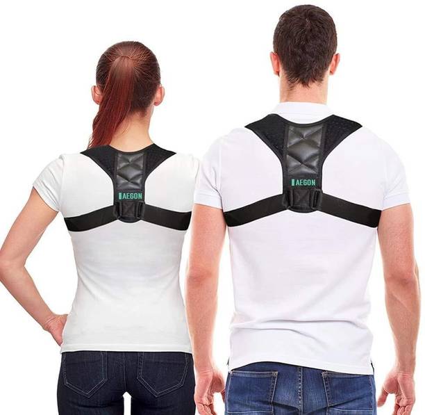 AEGON Posture Corrector Adjustable Belt Clavicle Brace for Back Pain Unisex Large Back Support
