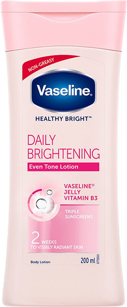 vaseline body lotion on face