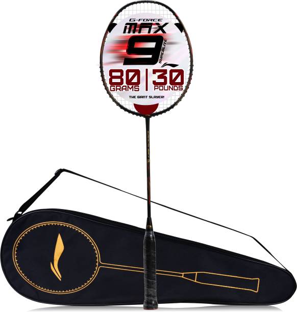 LI-NING G-Force Superlite Max 9 Black, Red Strung Badminton Racquet