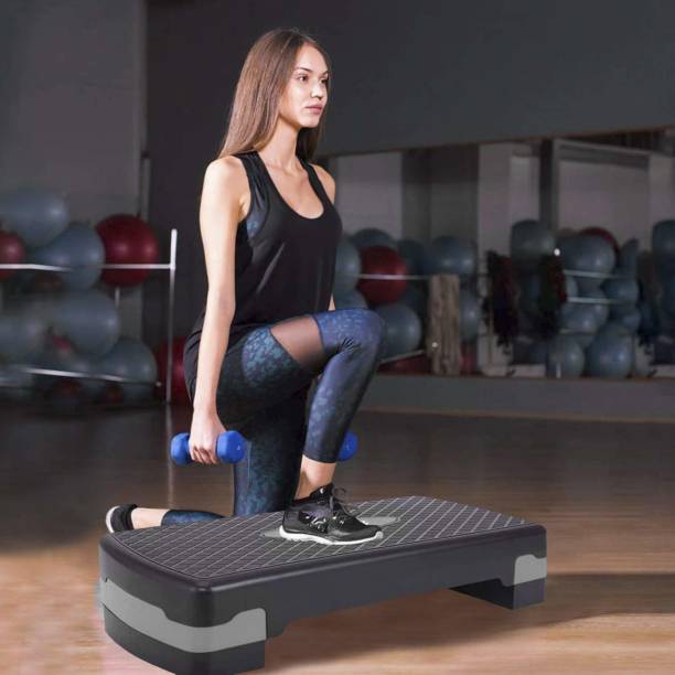 Wearslim 2 Level Adjustable Workout Fitness Exercise Platform with Risers Stepper