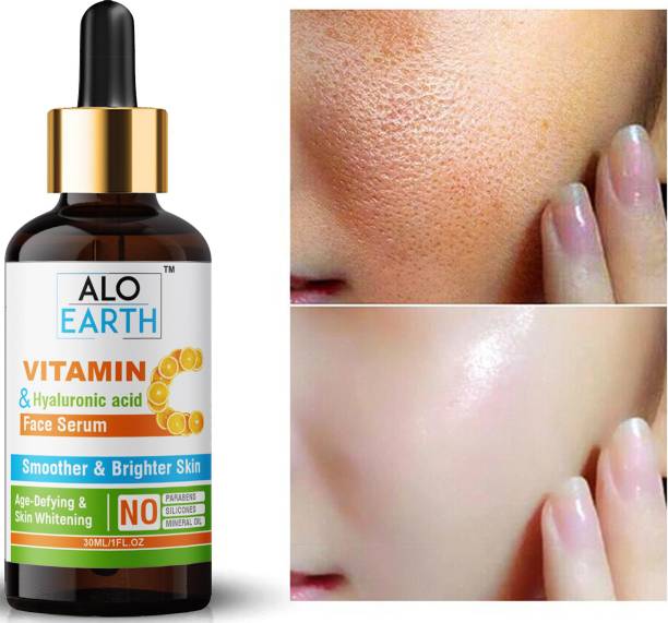 Aloearth Vitamin C face Serum_for All Skin Types_ Skin smoother Brighter_30ml_ for men & women