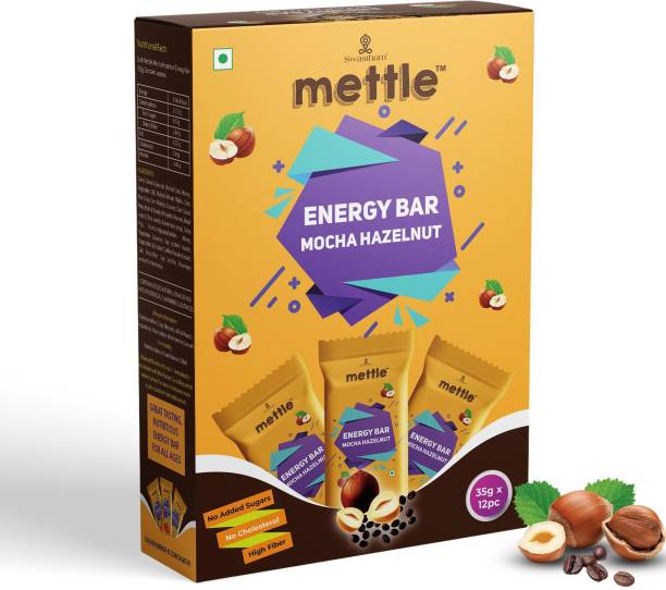 mettle Mocha Hazelnut with White Chocolate 35 g. Pack of 12 Energy Bars