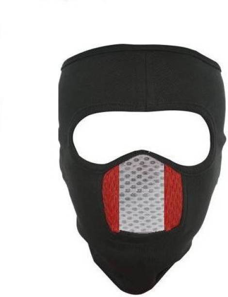 LA OTTER Black, Red Bike Face Mask for Men & Women