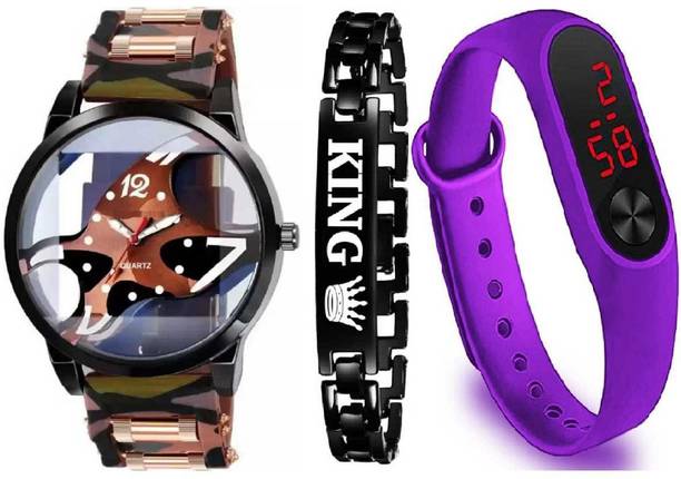 DKERAOD Analog Watch – For Men – Buy DKERAOD Analog Watch – For Men New Generation Trending Multi-Function Available Analog-Digital-Bracelet Combo…