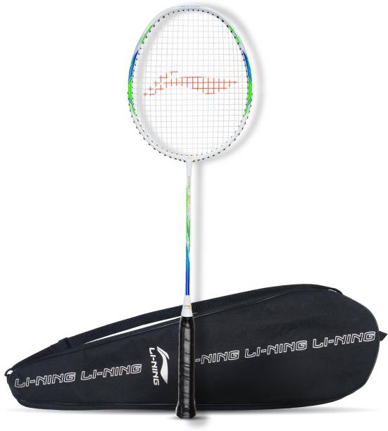 LI-NING G-Force 3900 Superlite White, Blue Strung Badminton Racquet