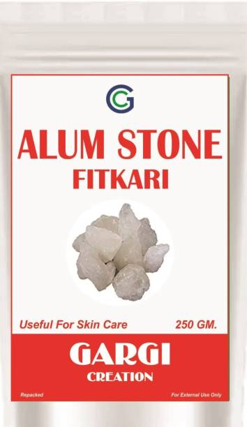 gargi creation Fitkari stone ( alum stone ) for aftershave skin care pack of 250 grams.