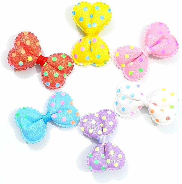 RosaStella 6 pcs glitter bow Hair Clips Set Baby Hairpin For Kids Girls Toddler Barrettes Hair Accessories set Hair Clip