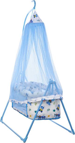 NHR Fun Baby Cozy Dreams New Born Baby Cradle/Baby jhula/Baby palna/Crib / Bassinet with Mosquito Net Bassinet
