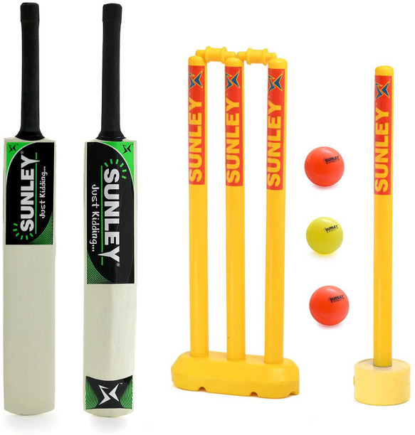 1-Bat 1-Ball... Sunley Wooden Cricket Kit für alle Altersgruppen Combo 