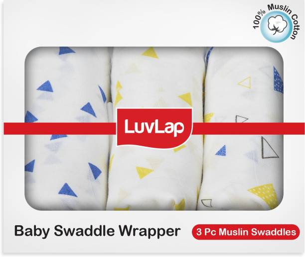 LuvLap Printed Single Swaddling Baby Blanket for  AC Room