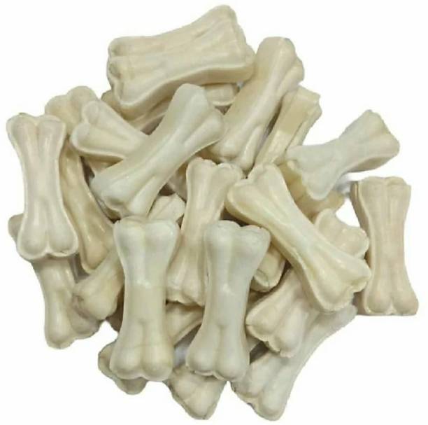 Petfun 3 Inches Rawhide Pressed Flavor Dog Calcium Treat Bones for Puppy Chicken Dog Chew
