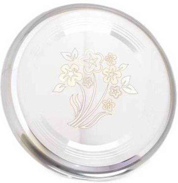 Sirat Stainless Steel Heavy Gauge Dinner Plate with Mirror Finish and Permanent Laser 30cm Dia set of 01 Pcs Dinner Plate (01 Dinner Plate) Dinner Plate