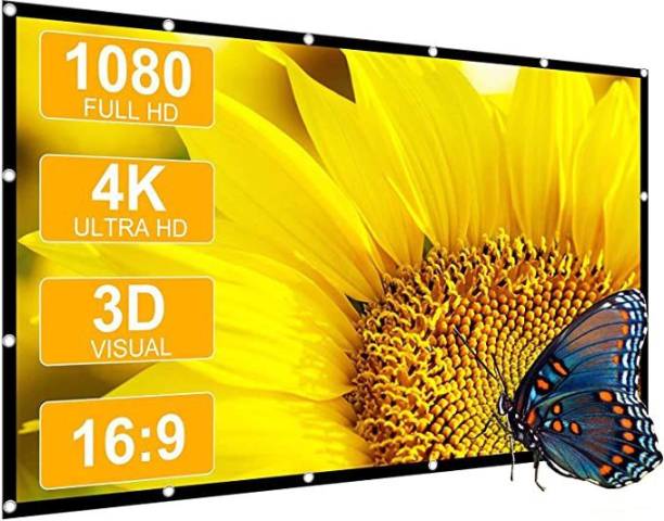 Savsol 72 inch Projector Screen,4K HD Portable Video Pr...