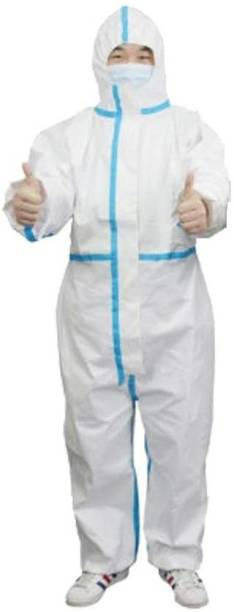 amkay SITRA Certified Laminated PPE KIT with Full Body Coverall, Latex Gloves, Shoe Cover, Face Mask, Face Shield, Complete PPE kit for Doctors Safety Jacket Safety Jacket