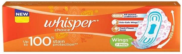Whisper Choice for Women, Regular (7 Count) Sanitary Pad