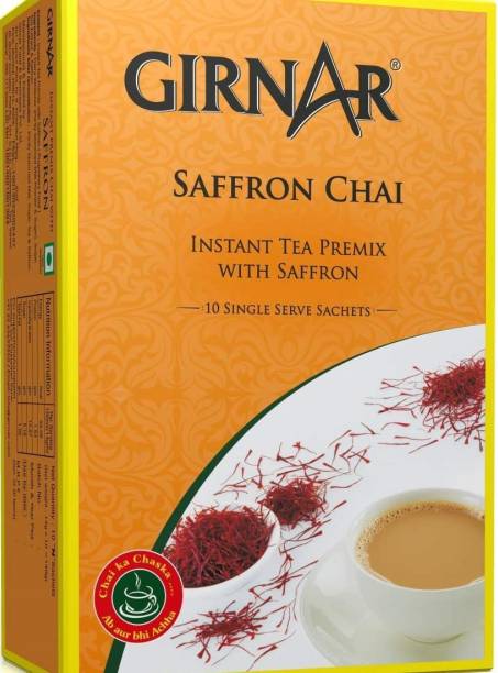 Girnar Saffron Chai 140g Instant Tea Bags Box