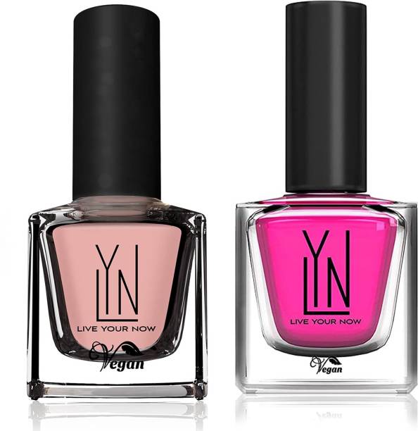 LYN Live Your Now STRAWBERRY & PINKIE PIE CREAM Nail Polish Long Lasting Fast Dry Nail Paint - 8ml Pink ,Peach