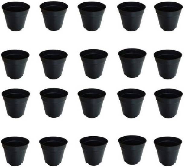 Naturally Green 20 pcs 6" Plastic Plants Nursery Seedlings Pot/Pots Flower Plant Container Seed Starting Pots Plant Container Set