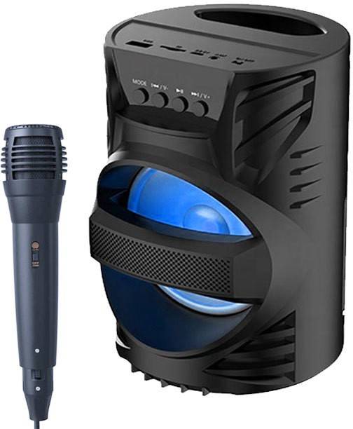 OBDIR BEST BUY sound quality mini Home theater 5w speaker Powerful Bass, 6 Hours Playtime with Wired Karaoke Mic LED Lights/Portable Outdoor Party Speaker 5 W Bluetooth Speaker