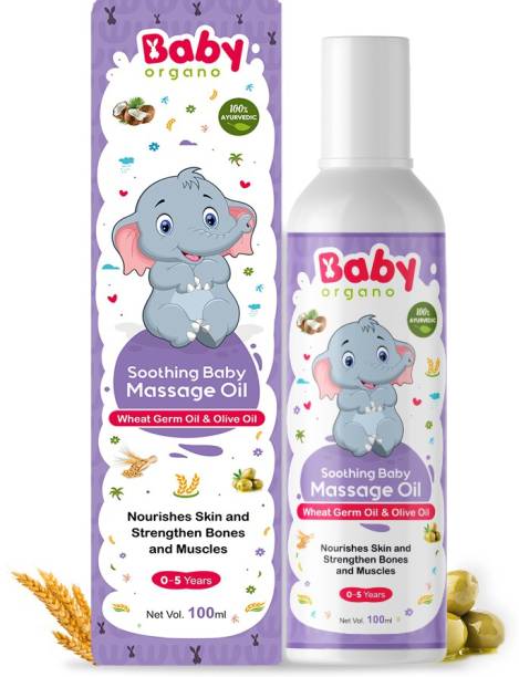 babyorgano SOOTHING BABY MASSAGE OIL Nourishes Skin and Strengthen Bones and Muscles