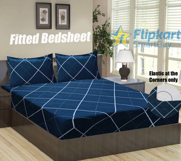 Flipkart SmartBuy 140 TC Microfiber Double Geometric Bedsheet