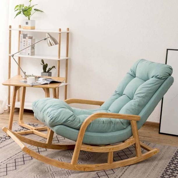 FURNITUREHUB Traditional Rocking Chair with footrest for Garden/ Living room Solid Wood 1 Seater Rocking Chairs