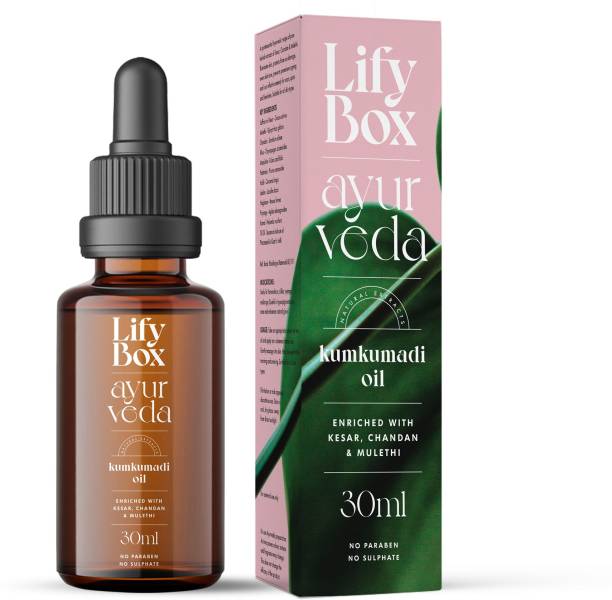 Lifybox Kumkumadi face Oil for luminous, youthful and radiant complexion.