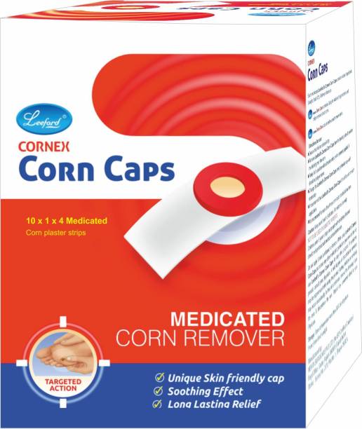 Leeford Cornex Corn Caps Medicated Corn Remover Pack of 1 (40 Strips) Adhesive Band Aid