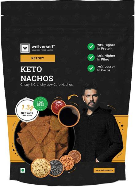 Ketofy Keto Nachos (250g) | Lightly Spicy Tex Mex Nachos | 100% Sugar Free | Gluten Free | Keto Snacks Nachos