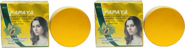 HUAYUENONG Papaya Active Firment Whitening Cream Removes Pimples, Freckles & Acne (30G)