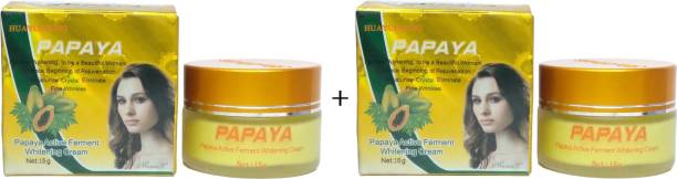 HUAYUENONG Papaya Active Firment Whitening Cream Removes Pimples, Freckles & Other Signes Of Ageing Combo Pack