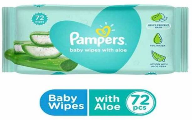 Pampers Baby Wipes Grap With Aloe Vera 72 Pieces