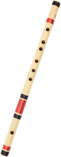 Shiv'z Muzic Flute, C Natural medium, Budget Bansuri, Right Hand, 19 inches With Written Manual & Carry Bag Bamboo Flute