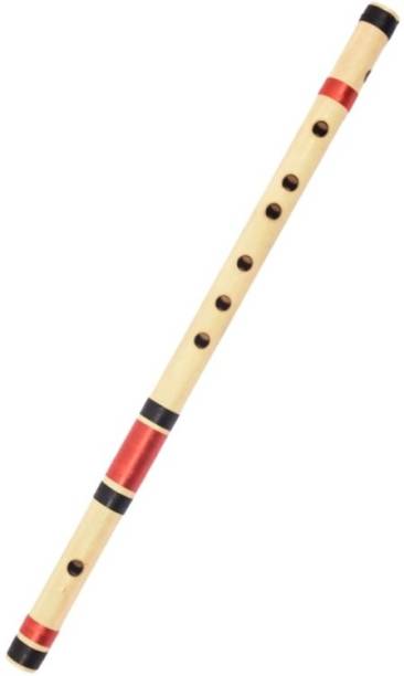 Shiv'z Muzic Flute, C Sharp medium, BUDGET Bansuri, RIGHT HAND 18.5 inches With Written Manual & Carry Bag Bamboo Flute