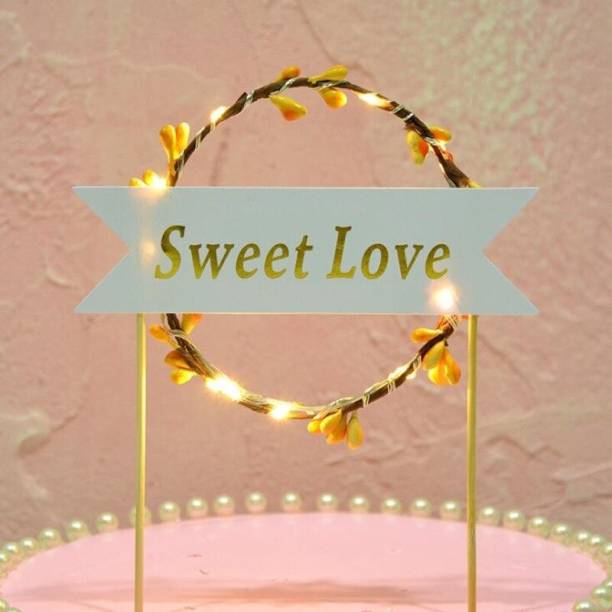 JAMBOREE Sweet Love LED Light Up Flashing Cake Toppers Cake Topper