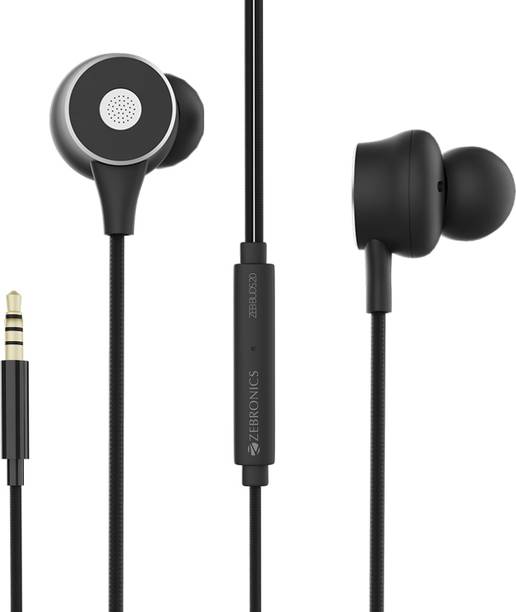 Top Headset Tablet cheap price 5stars Flipkart in India 19 ZEBRONICS Zeb Buds 20 wired earphone (Black) Wired Headset